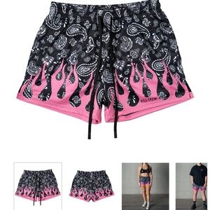 Kill Crew Black and Pink Bandana Shorts